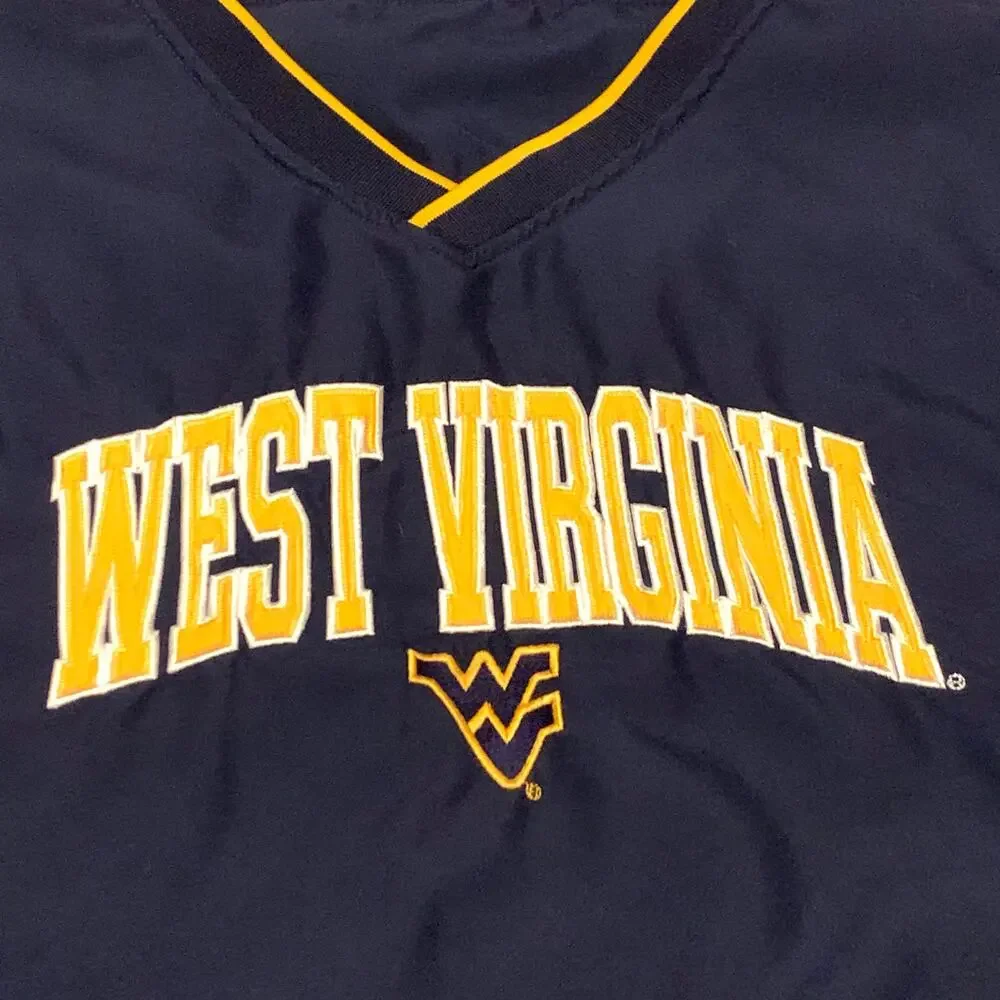NCAA West Virginia University Mens Shirt Blue Gold Sz. 2XL V-Neck WVU Sports Fan - Picture 2 of 11